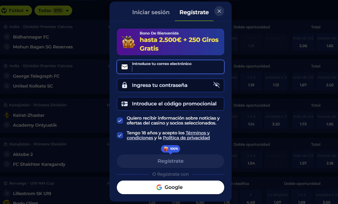 Ivybet Casino registro e inicio de sesión